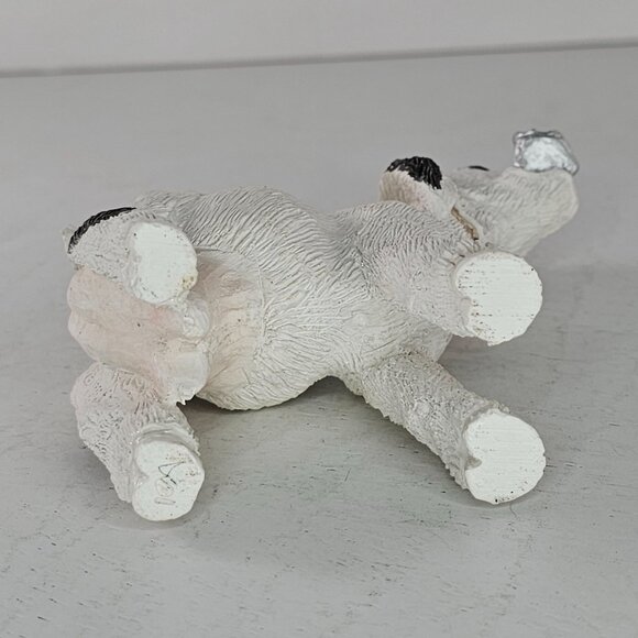 Stone Critters Goat Figurine Eating Can Bell 1985 Vintage Farm Black White - Picture 7 of 9